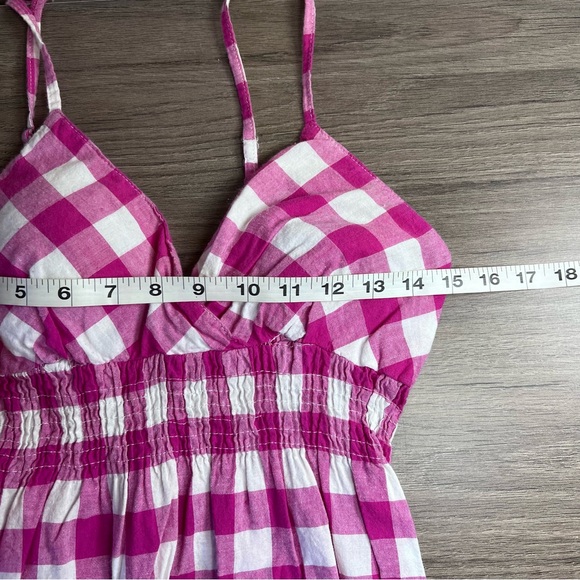 Black White, Pink Gingham Plaid Sundress Bundle Size Medium - Picture 3 of 7